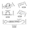 4 Sets 304 Stainless Steel Ceiling Hook Ring Hooks STAS-GA0001-07-2