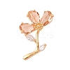 Brass Glass Pendants KK-B100-041G-02-1