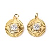 Brass Micro Pave Cubic Zirconia Pendants ZIRC-P092-016G-RS-2