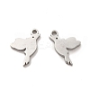 Non-Tarnish 304 Stainless Steel Charms STAS-M089-17P-1