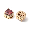 Brass Micro Pave Cubic Zirconia Beads KK-A253-20G-02-2