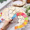 Horseshoe Wood Pendant Decorations WOOD-WH034-90-3