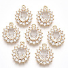 Transparent Faceted Glass Pendants X-GLAA-R212-15F-1