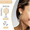 BENECREAT 8 Pairs Brass Stud Earring Findings KK-BC0008-56-2