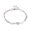 Non-Tarnish 304 Stainless Steel Cable Chain Bracelet for Men Women BJEW-E031-05A-P-1