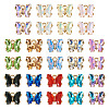 28pcs 14 colors Light Golden Alloy Glass Charms FIND-TA0005-94-4