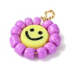 Acrylic Glass Seed Beaded Pendants PALLOY-MZ00294-03-4
