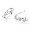 Brass Hoop Earring Findings KK-N267-30P-3