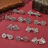 10Pcs 10 Styles Alloy Sweater Shawl Clips Brooches AJEW-CJ0001-66-6