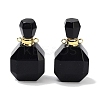 Natural Obsidian Perfume Bottle Pendants G-Q163-10G-05-1