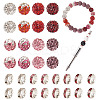 Valentine's Day DIY Polymer Clay Rhinestone & Glass Rhinestone Beads Findings Kits DIY-BT0001-65-2