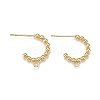 Brass Stud Earring Findings EJEW-K083-28G-1