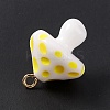 Opaque Resin Pendants LS-RESI-G057-01E-4