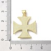Brass Micro Pave Clear Cubic Zirconia Pendants KK-C045-06G-3