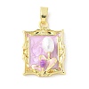Brass Enamel Pendants KK-Z101-09G-D01-1
