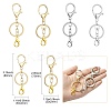 20Pcs 4 Style Alloy Key Rings KEYC-CJ0001-06-2