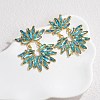 304 Stainless Steel Glass Stud Earrings for Women EJEW-M095-14G-01-1