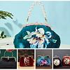 2 Sets 2 Colors Iron with Glass Rhinestone Purse Frame Handle FIND-WR0001-14-6