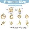 10 Styles Alloy Crystal Rhinestone Pendants FIND-YW0005-21-2