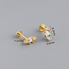 925 Sterling Silver Micro Pave Clear Cubic Zirconia with Synthetic Opal Cartilage Earrings FS-WG3DFDB-10-1