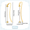 6Pcs Iron & Alloy Bookmarks with Beadable Bar Pendant AJEW-SC0003-11-2