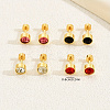 Colorful 8-Piece Stone Earrings Set for Women YJ1820-5