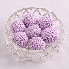 Handmade Woolen Macrame Wooden Pom Pom Ball Beads MAKN-PW0001-047J-1