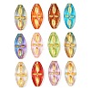 Baking Paint and Golden Metal Enlaced Glass Beads DGLA-T004-11M-1