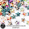 100Pcs 10 Colors Spray Painted Synthetic Turquoise Beads G-YW0001-99A-1