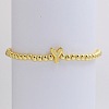 Brass Beaded Stretch Bracelets for Women FS-WG560D0-25-1