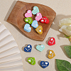 CHGCRAFT 14Pcs 7 Colors Father's Day & Mother's Day Silicone Focal Beads FIND-CA0008-52-5