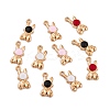Light Gold Plated Alloy Enamel Pendants FIND-Q100-01KCG-1