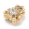 Brass Micro Cubic Zirconia Pendants KK-Q789-34G-2