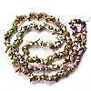 Electroplate Glass Beads Strands EGLA-N002-05J-2