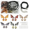 DIY Butterfly Wing Resin Resin Pendant Earring/Necklace Making Kits DIY-YW0012-22-1