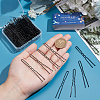 100Pcs Hair Accessories Iron Hair Forks Findings OHAR-SC0001-08-3