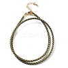 Polyester Cord Braided Necklace Makings MAK-L043-03G-14-1