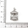 Brass Micro Pave Clear Cubic Zirconia Clear Locket Pendants KK-H524-09P-3
