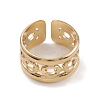 Ion Plating(IP) 304 Stainless Steel Cuff Rings RJEW-G285-79G-2