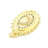 Rack Plating Brass Micro Pave Cubic Zirconia Pendants KK-D359-19G-2
