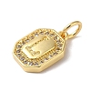 Real 18K Gold Plated Brass Micro Pave Clear Cubic Zirconia Pendants KK-L216-002G-L-2