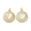 Valentine"s Day Brass Micro Pave Clear Cubic Zirconia Pendants KK-B083-41L-G-1