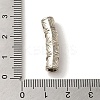 Hollow Tibetan Style Alloy Carved Flower Tube Beads TIBEB-L007-07AS-3