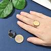 304 Stainless Steel Cuff Rings Components STAS-Z138-02G-03-2