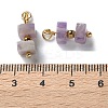 Natural Amethyst Cuboid Beaded Pendants STAS-C120-02G-02-3