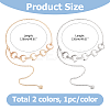 2Pcs 2 Colors Moon & Star Zinc Alloy Waist Body Chains AJEW-HS0001-12-2