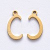 PVD Vacuum Plating 201 Stainless Steel Charms STAS-R105-C-G-1