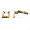 304 Stainless Steel Rectangle Huggie Hoop Earrings STAS-J033-10B-G-3
