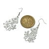 Hollow Mushroom 201 Stainless Steel Dangle Earrings EJEW-TA00389-02-3