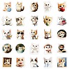 50 Pieces Oil Painting Series Cat Shape Paper Stickers STIC-R001-28-2
